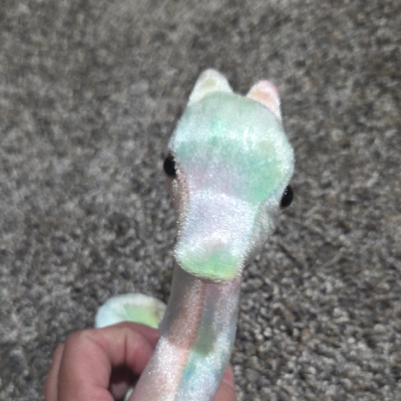 Ty Beanie Baby Seahorse Neon - Picture 4 of 4